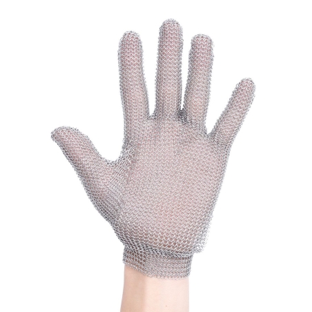 Gant de protection en cotte de mailles anti-coupure Argent – Portwest AC01, vendu à l'unité (1 gant)