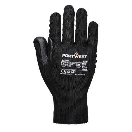 Gant anti-vibration protection chocs et impacts Noir – Portwest A790