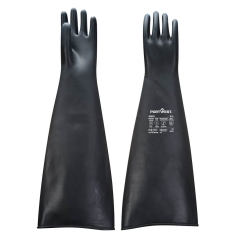 Gant caoutchouc latex lourd 60 cm protection chimique Noir – Portwest A803