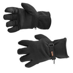 Gant polaire doublé Insulatex paume et index renforcés Noir – Portwest GL12