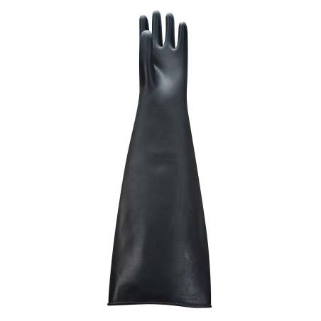 Gant caoutchouc latex lourd 60 cm protection chimique Noir – Portwest A803