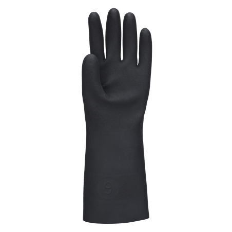 Gant chimique tout enduit butyle protection acides et solvants Noir – Portwest A824