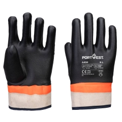 Gant anti-coupure résistant au froid et à la chaleur Noir/orange – Portwest A402