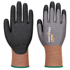 Gant anti-coupure niveau C jauge 21 enduit nitrile Gris/noir – Portwest CT21