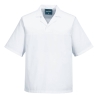 Chemise de boulanger manches courtes sans poche polycoton Blanc – Portwest 2209