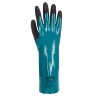 Gant manchette nitrile sablé résistant milieux huileux et humides Bleu/noir – Portwest AP60