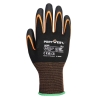 Gant double paume enduit nitrile résistant aux huiles Noir/orange – Portwest AP35