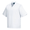 Chemise de boulanger manches courtes sans poche polycoton Blanc – Portwest 2209