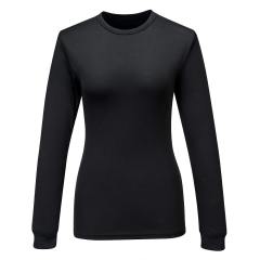 Haut thermique manches longues femme en polyester Noir – Portwest B136