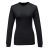 Haut thermique manches longues femme en polyester Noir – Portwest B136