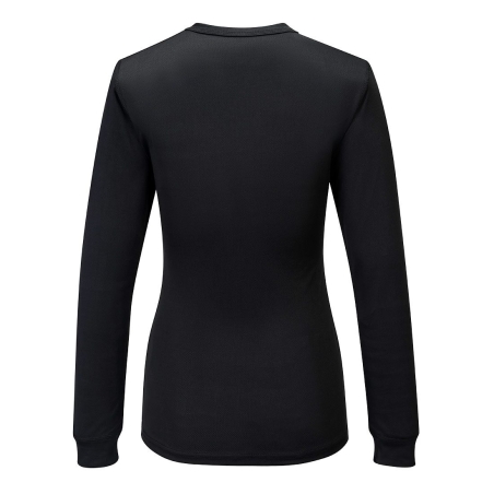 Haut thermique manches longues femme en polyester Noir – Portwest B136