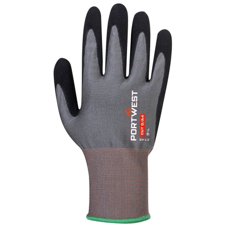 Gant anti-coupure niveau D enduit mousse nitrile Gris/noir – Portwest CT45
