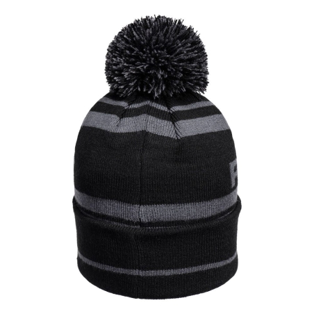 Bonnet acrylique tricoté coupe-vent à pompon Gris métal – Portwest B036