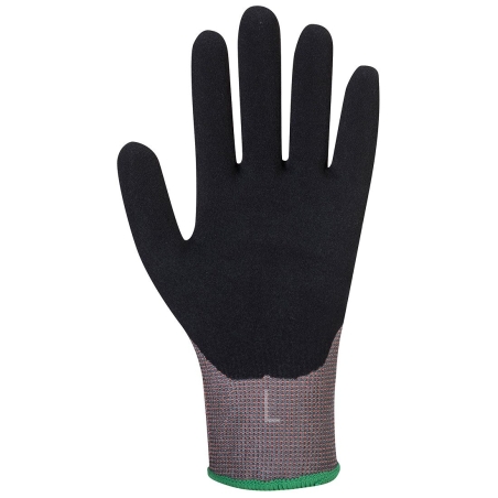 Gant anti-coupure niveau F mousse nitrile jauge 13 Gris/noir – Portwest CT67