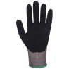 Gant anti-coupure niveau F mousse nitrile jauge 13 Gris/noir – Portwest CT67