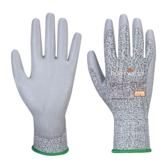 Gant anti-coupure niveau B enduit PU paume sans couture Gris – Portwest VB620, lot de 144 paires