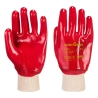 Gant PVC entièrement enduit résistant eau et huile poignet tricot Rouge – Portwest A400