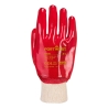 Gant PVC entièrement enduit résistant eau et huile poignet tricot Rouge – Portwest A400