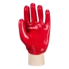 Gant PVC entièrement enduit résistant eau et huile poignet tricot Rouge – Portwest A400