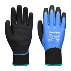 Gant thermique double enduction latex anti-froid Bleu/noir – Portwest AP01