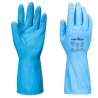 Gant gantelet chimique latex doublé coton agroalimentaire Bleu – Portwest AP76, lot de 12 paires