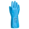 Gant gantelet chimique latex doublé coton agroalimentaire Bleu – Portwest AP76, lot de 12 paires