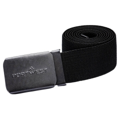 Ceinture de travail élastiquée à boucle dégagement rapide Noir – Portwest C105, sachet de 10