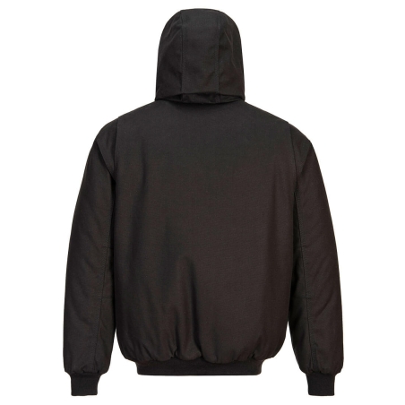 Veste à capuche matelassée doublure duvet de canard Noir – Portwest DC801