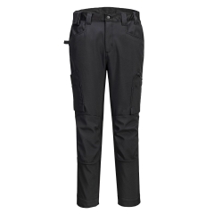 Pantalon softshell stretch 2 couches avec poches genouillères Noir – Portwest CD840