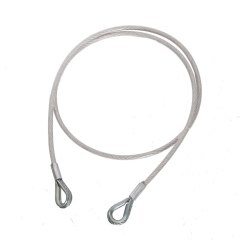 Élingue d'ancrage en câble acier un mètre Argent – Portwest FP05, boîte de 20