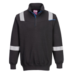 Sweat résistant à la flamme multirisque WX3 Noir – Portwest FR710
