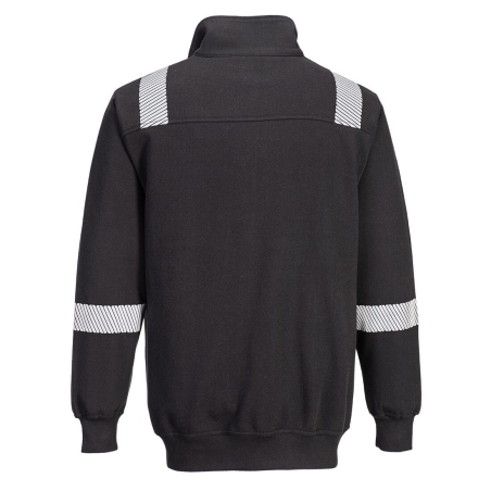 Sweat résistant à la flamme multirisque WX3 Noir – Portwest FR710