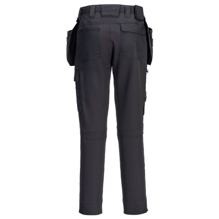 Pantalon de travail stretch DX4 à poches holster amovibles Noir – Portwest DX456