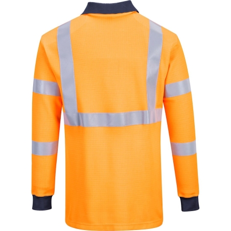 Polo résistant à la flamme multirisque haute visibilité classe 3 Orange – Portwest FR76