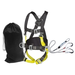 Kit complet échafaudages harnais 2 points avec double longe Noir – Portwest FP64