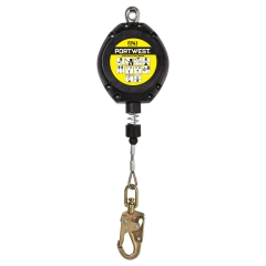 Antichute à rappel automatique câble métallique 10 m Noir – Portwest FP41