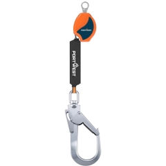 Ligne de vie auto-rétractable 2 m 140 kg double sécurité Orange/noir – Portwest FP80