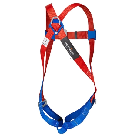 Harnais antichute 1 point d'attache travaux en hauteur Rouge – Portwest FP11