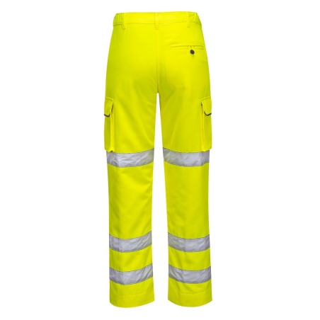 Pantalon haute visibilité femme ceinture élastiquée multipoches Jaune – Portwest LW71