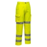 Pantalon haute visibilité femme ceinture élastiquée multipoches Jaune – Portwest LW71