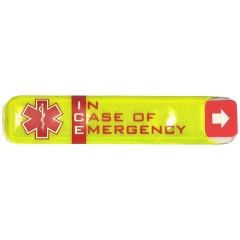 Étiquettes autocollantes d'urgence ICE porte-identité Jaune – Portwest ID10, sachet de 100 étiquettes