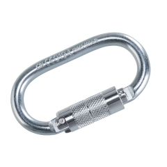 Mousqueton à fermeture rotative 20 kN anti-chute Argent – Portwest FP33, boîte de 10