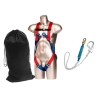 Kit antichutes harnais 2 points avec longe absorbeur de choc Rouge – Portwest FP62