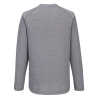 Tee-shirt Henley manches longues col boutonné Gris zoom – Portwest KA370