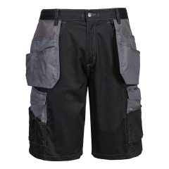 Short de travail multipoches poly-coton Granit Noir/zoom gris – Portwest KS18