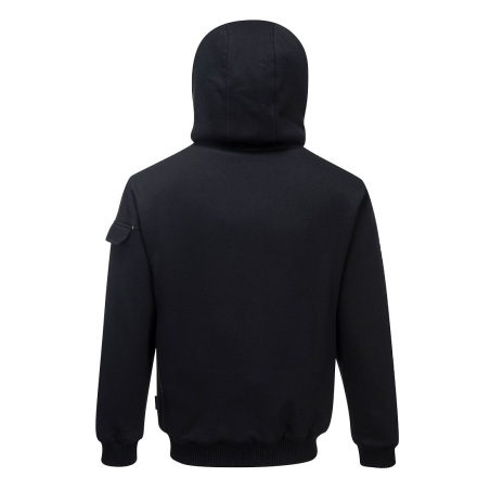 Blouson à capuche doublure polaire multipoches Noir – Portwest KS32