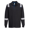 Polo manches longues résistant aux flammes multirisque WX3 Noir – Portwest FR711