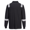 Polo manches longues résistant aux flammes multirisque WX3 Noir – Portwest FR711