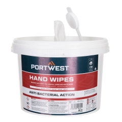 Lingettes nettoyantes multi-surfaces antibactériennes 150 lingettes Blanc – Portwest IW10