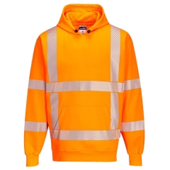 Sweat à capuche haute visibilité bandes segmentées classe 3 Orange – Portwest R477